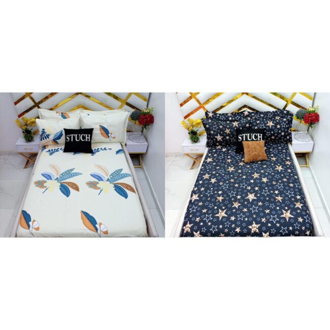 Inshot 20230317 123826754 - Cool Bundle 2 (2 7/7 Bedsheet With 4 Pillow Cases Each)