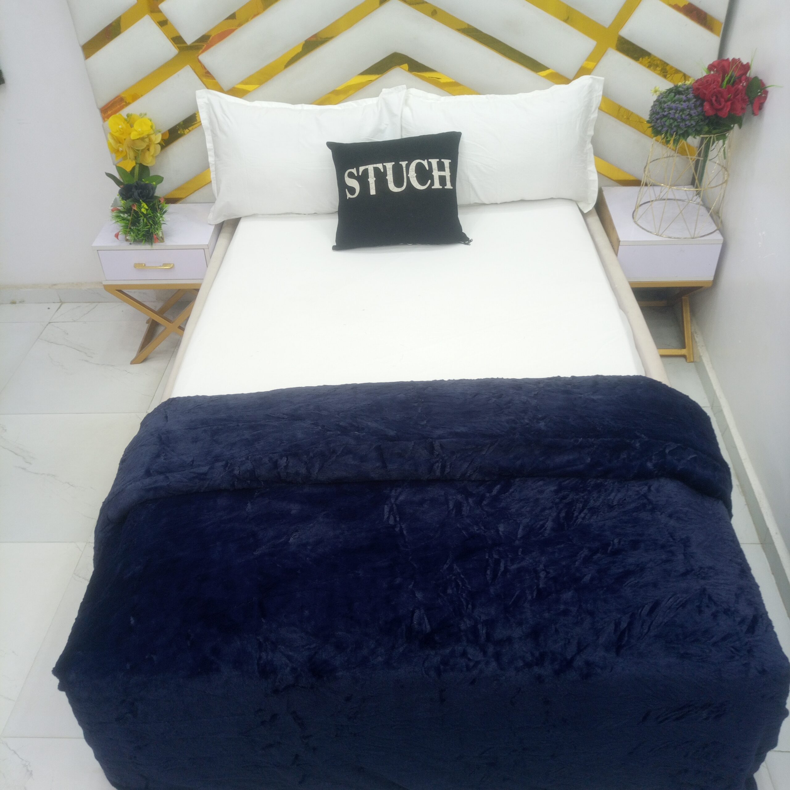 NAVY BLUE FUR DUVET ONLY