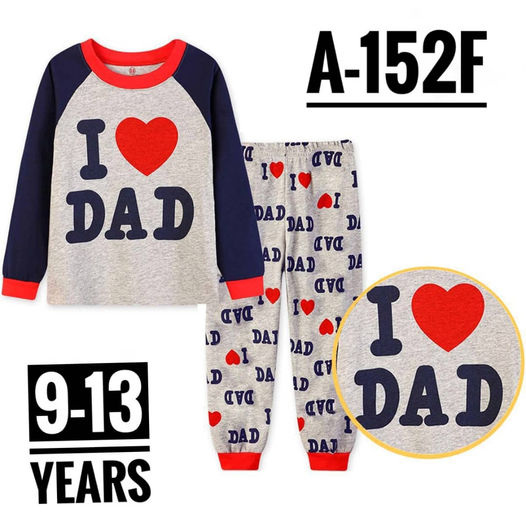 A-152F I LOVE DAD AGE 9 PYJAMAS