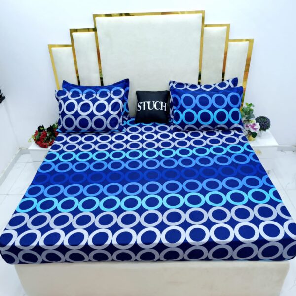 SIL146 DESIGNER BLUE LOUIS VUITTON 7/7 BEDSHEET - Stuch beddings