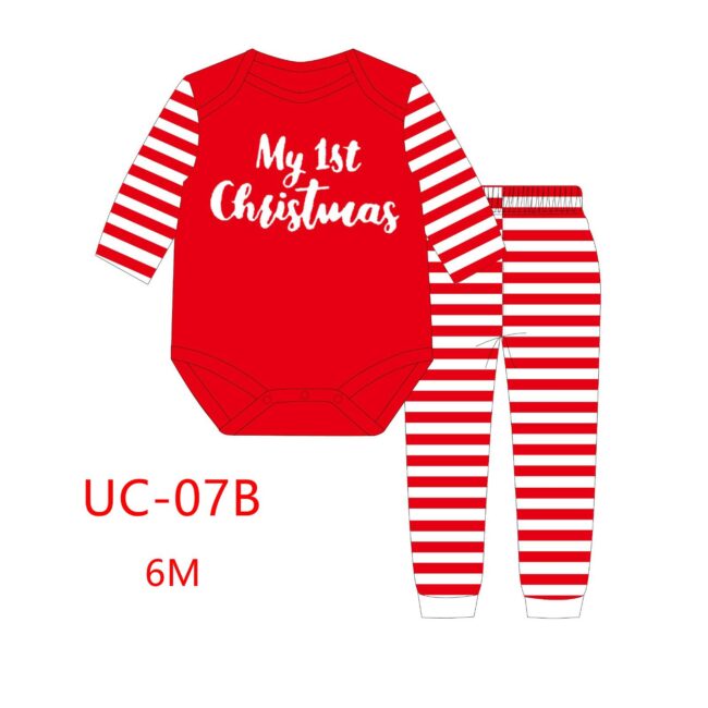 Img 20230610 Wa0022 - Uc-07 6Month Red My 1St Christmas Pyjamas (Size 0-6Month)