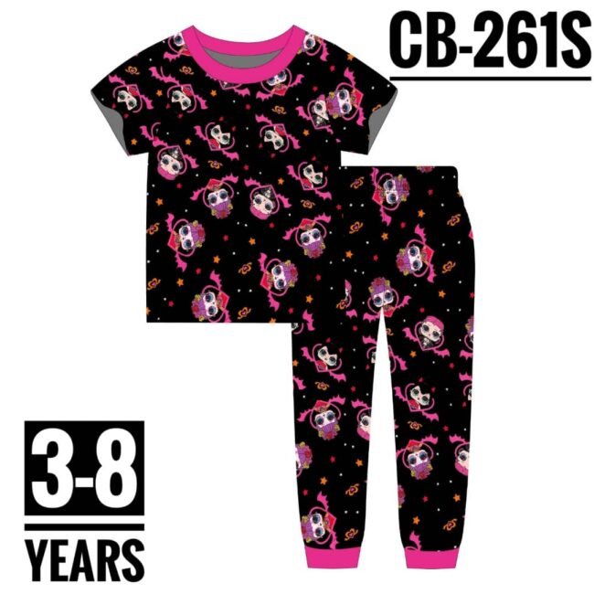 CB-261S PINK & BLACK LOL LOVE AGE 5 PYJAMAS