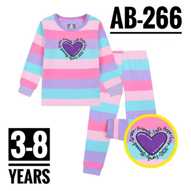 AB-266 PURPLE LOVE AGE 3 PYJAMAS