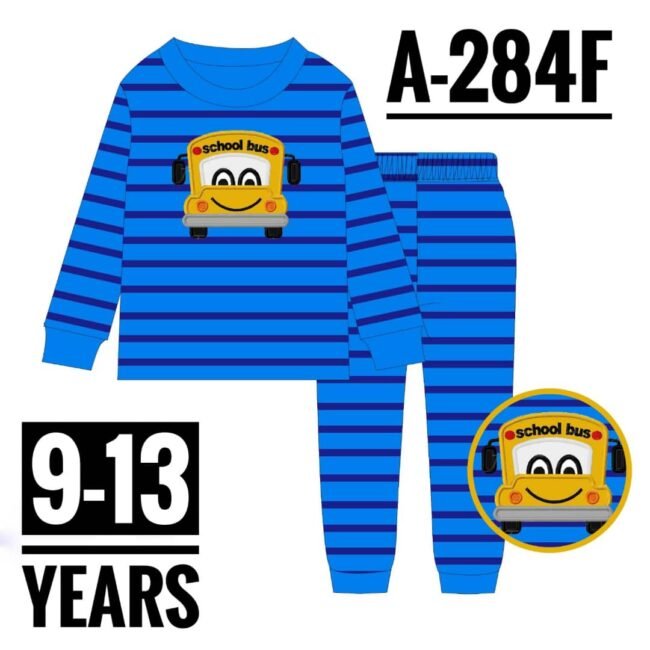 A-284F SCHOOL BUS  AGE 9 PYJAMAS
