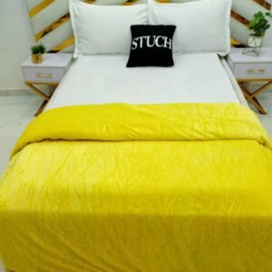 CUSTARD  YELLOW FUR DUVET ONLY