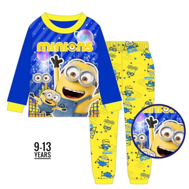 D-030F YELLOW AND BLUE MINIONS AGE 11 PYJAMAS