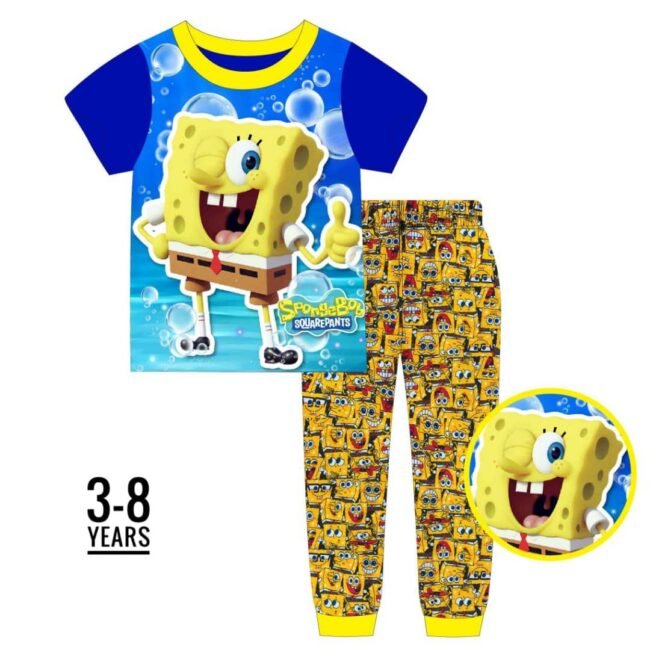D-049S BLUE SPONGE BOB AGE 6 PYJAMAS