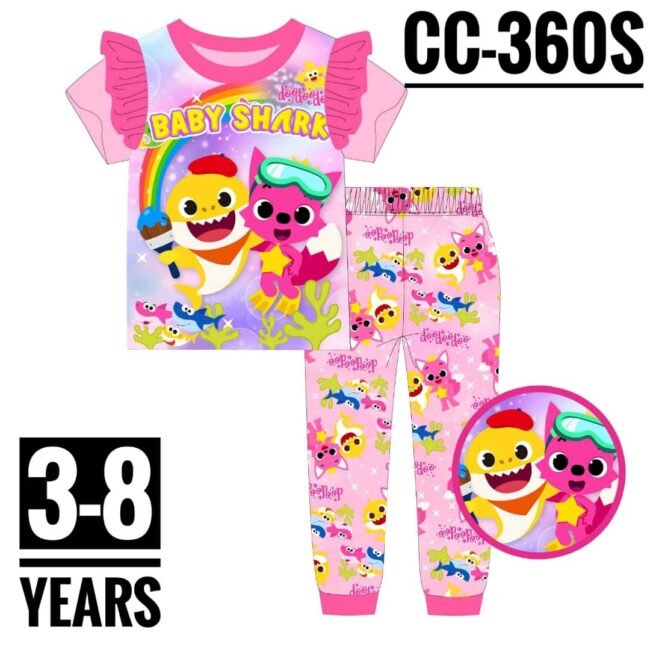 CC-360S RIANBOW BABY SHARK AGE 6 PYJAMAS