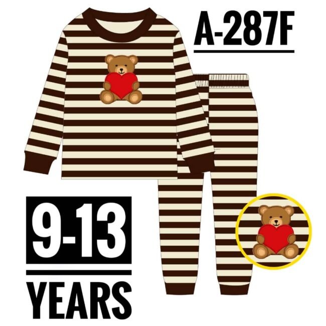 A-287F LOVE U TEDDY AGE 11 PYJAMAS