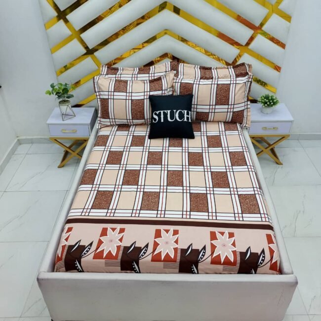BROWN BURBERRY EXTRALARGE BEDSHEET