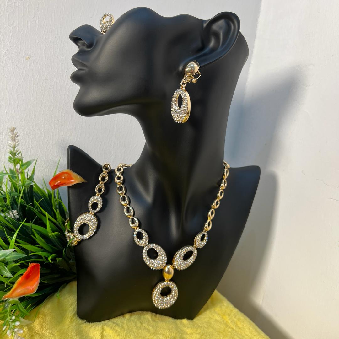 Peace necklace set (necklace, bracelet, ring, earrings)