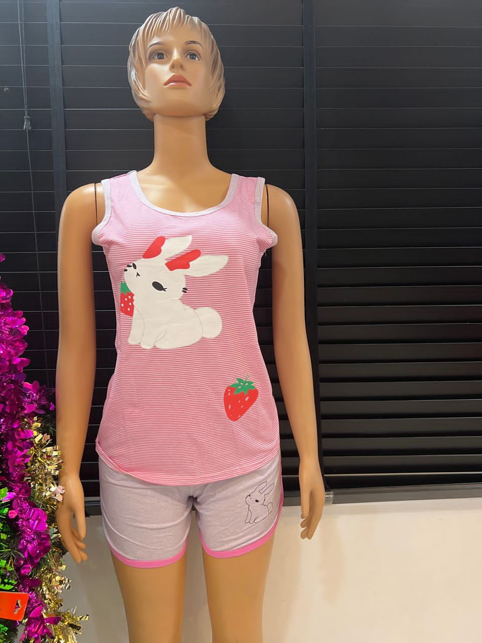 LARGE STRAWBERRY  PINK PYJAMAS [SIZE  12]