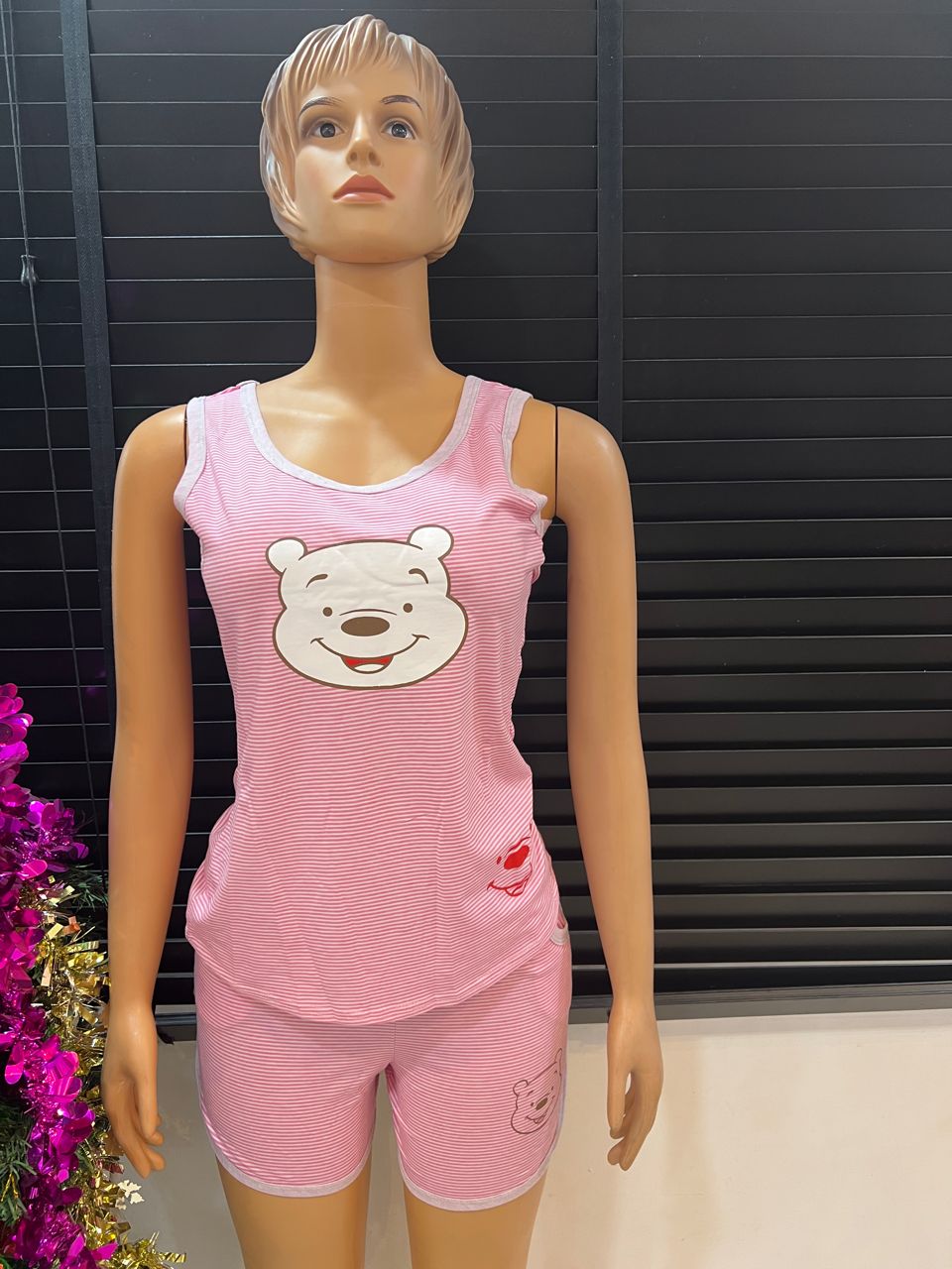 SMALL & MEDIUM WINNIE PINK PYJAMAS [SIZE  6-10]