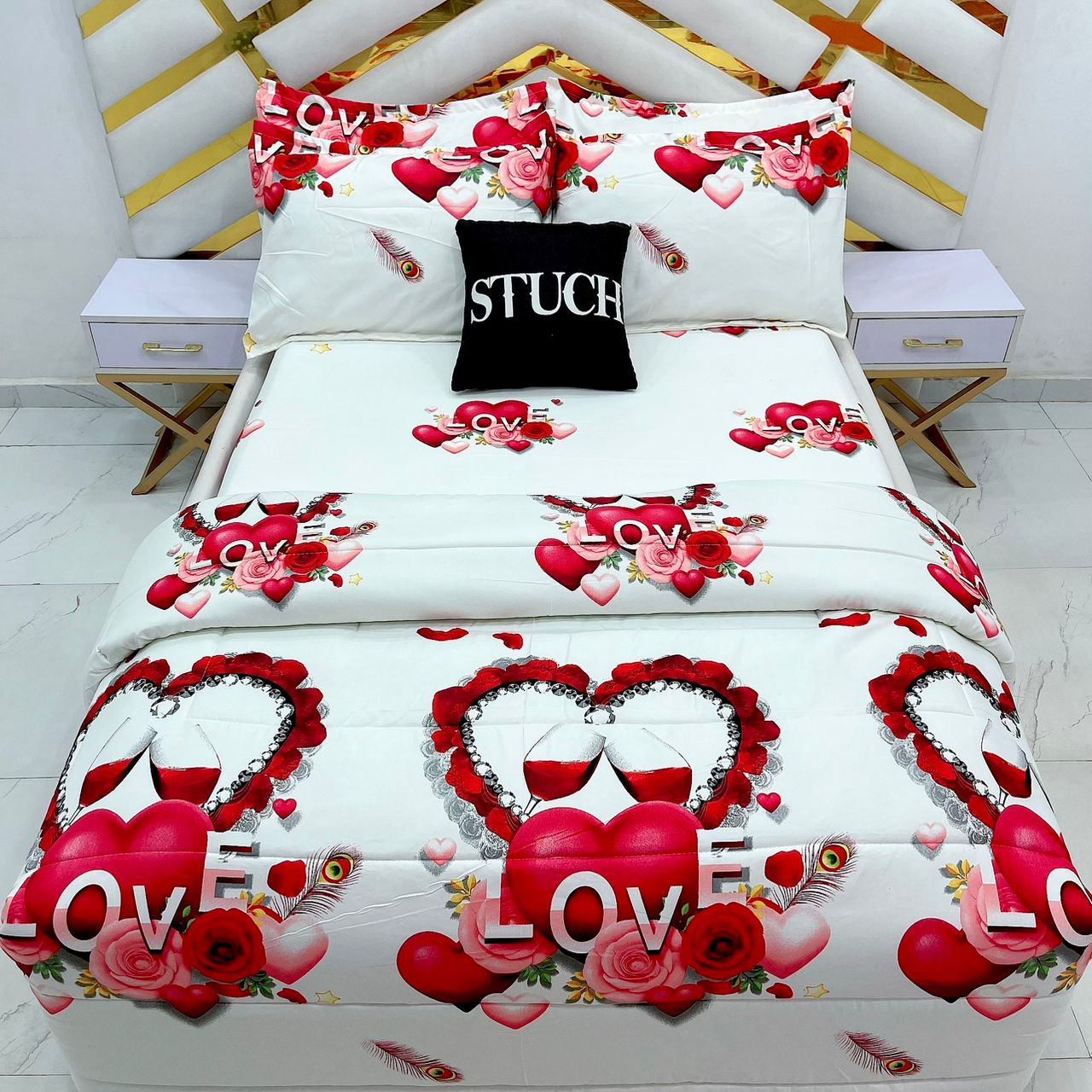 SFL6 LOVE WINE GLASESS 7/7 DUVET SET