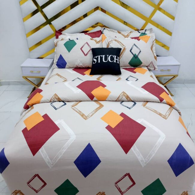 Img 20240210 Wa0119 - Shl8 Cream Block 7/7 Bedsheet With Four Pillow Cases And Duvet Cover