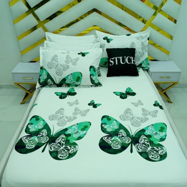Img 20240210 Wa0135 - Sil9 Teal Butterfly 7/7 Bedsheet