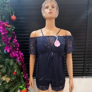 LARGE & XL 2 PIECE ONLY FOR YOU NAVY BLUE  PYJAMAS 658 [SIZE 8 - 16]