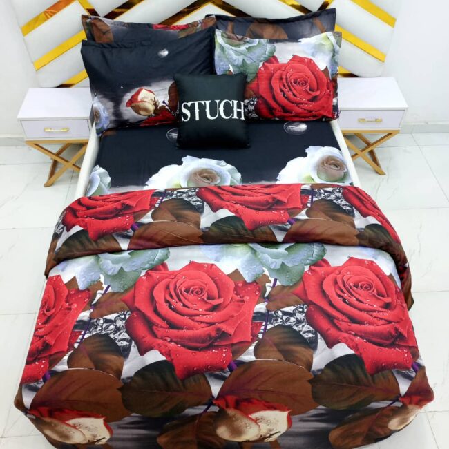 Img 20240213 Wa0041 - Sjl1 Popup Rose 7/7 Bedsheet With Four Pillow Cases And Duvet Cover