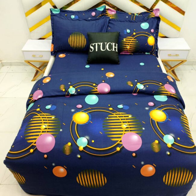 Img 20240215 Wa0035 - Sdl4 Disco Space 7/7 Bedsheet With Four Pillow Case And Duvet Cover (No Fiber Inside)