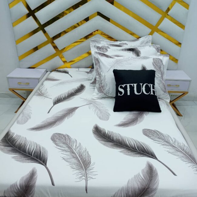Img 20240219 Wa0046 - Sml4 Ash Fern 4/6 Bedsheet {With Two Pillow Cases}