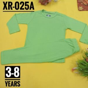 XR-025B PLAIN GREEN AGE 4 PYJAMAS