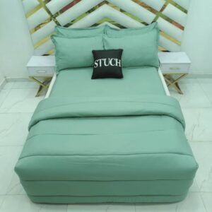 PLAIN FERN GREEN 7/7 DUVET SET