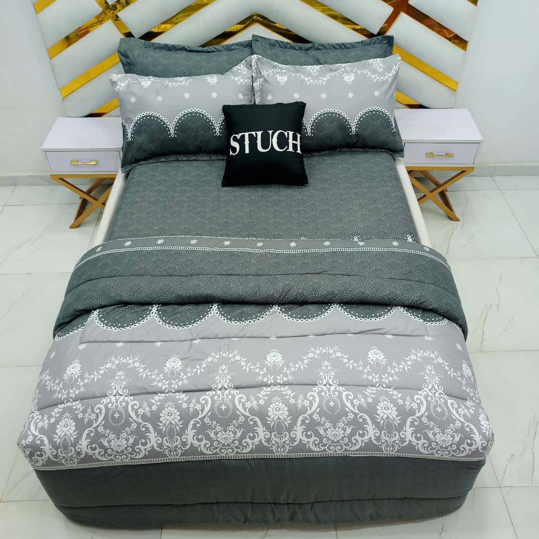 UAL1 WHITE LACE 7/7 DUVET SET