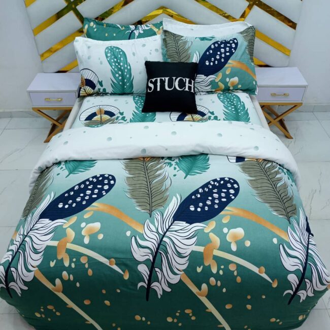 Img 20240309 Wa0006 - Ucl1 Sea Ocean 7/7 Bedsheet With Four Pillow Cases And Duvet Cover (No Fiber Inside)