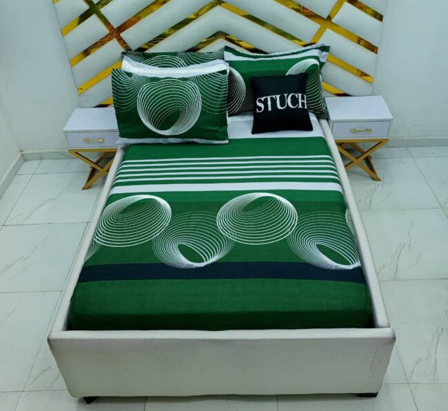 Img 20240409 Wa0018 - Shl8 Green Moon 4/6 Bedsheet {With Two Pillow Cases}
