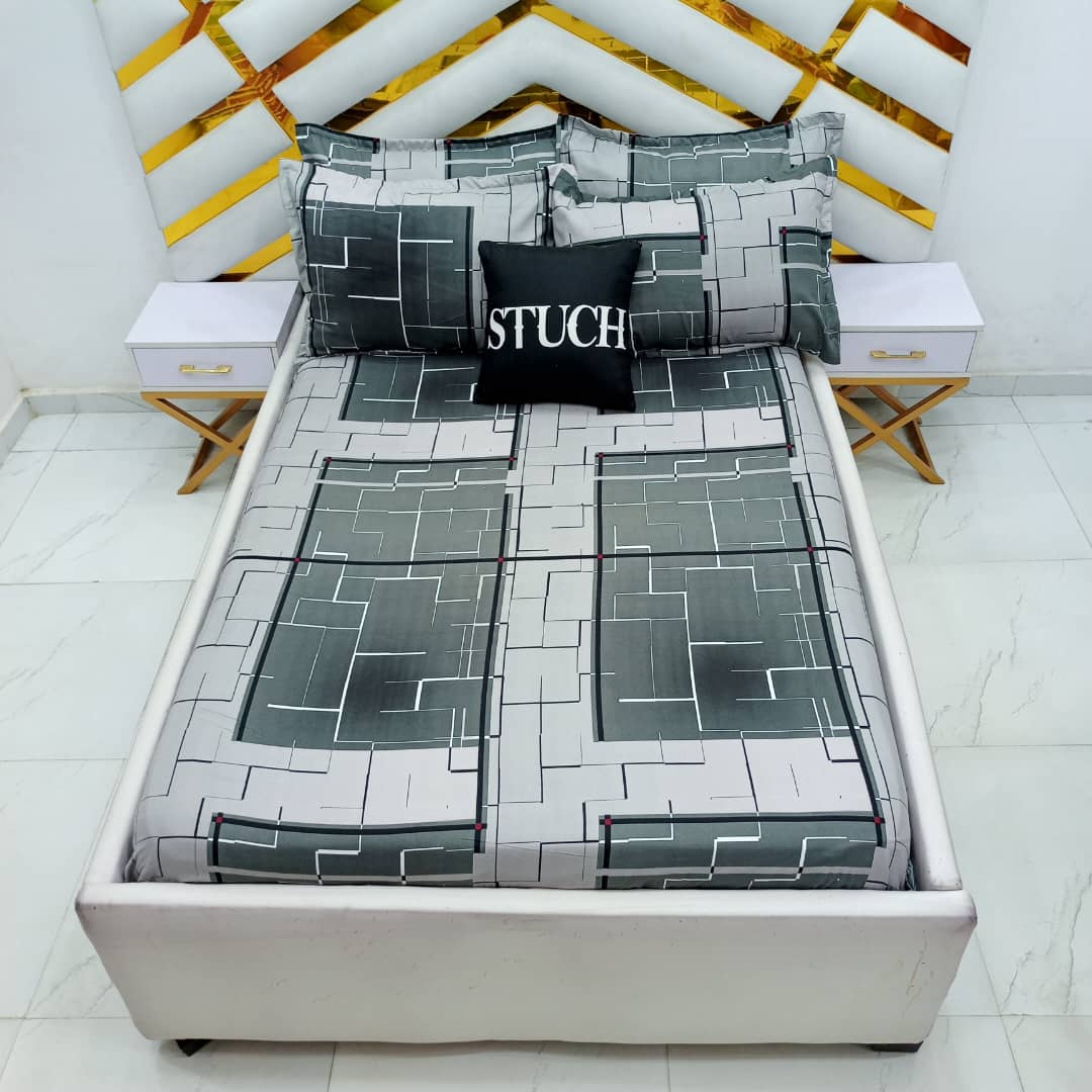 GRAY PUZZLE EXTRALARGE BEDSHEET