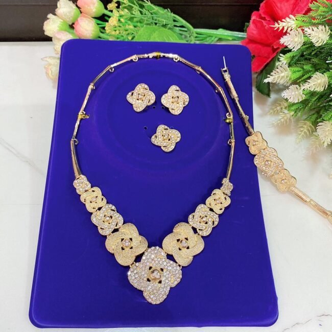 Jessy necklace set (necklace, bracelet and earrings)(no ring)