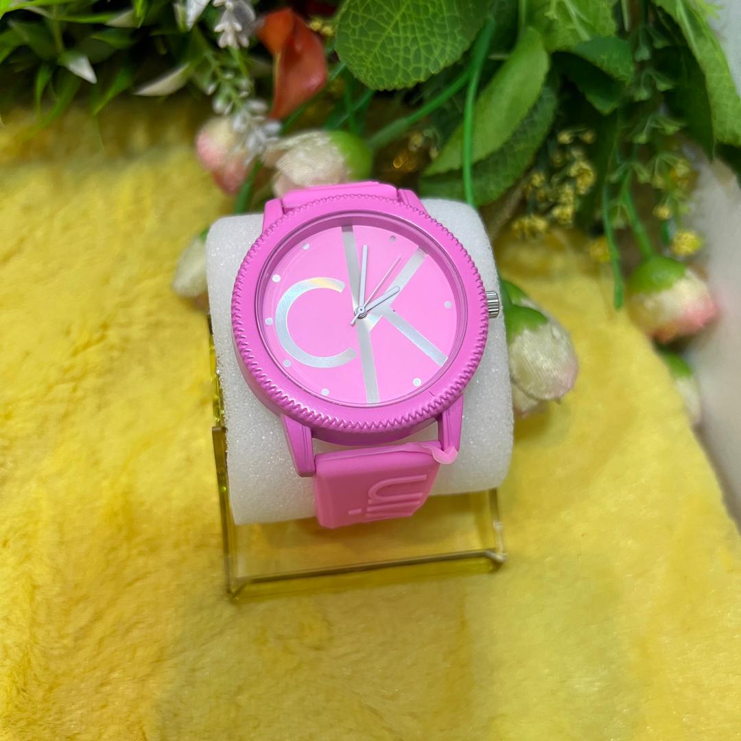 CK pink watch