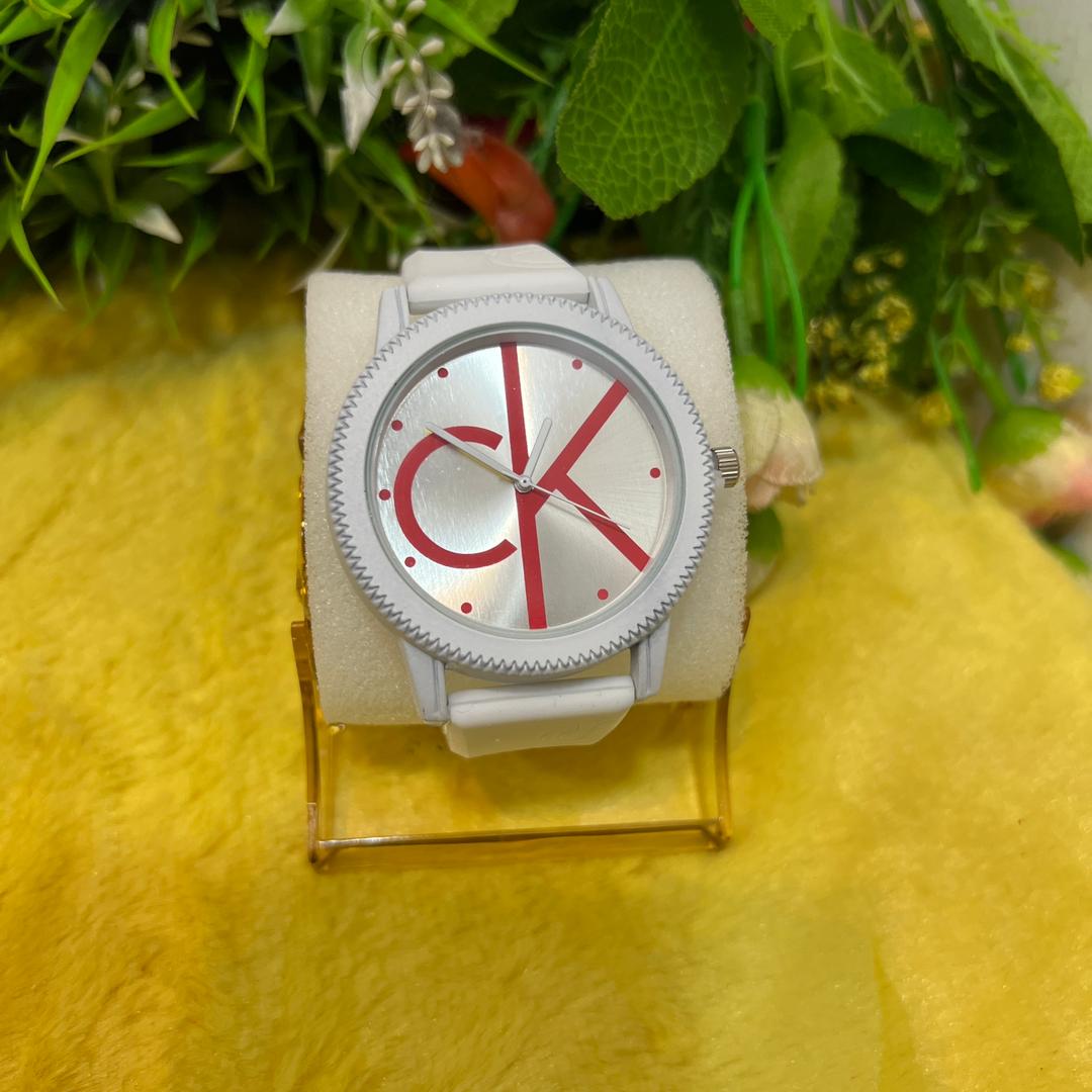 CK white watch