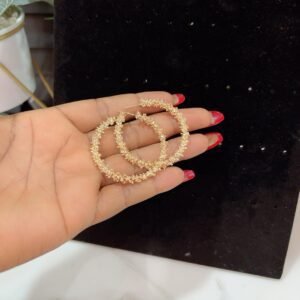 Gold round Earring