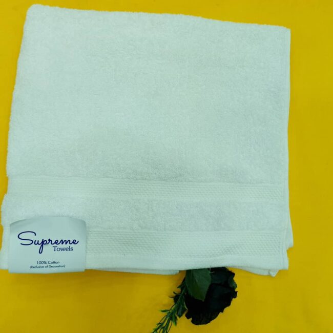 Img 20240611 Wa0012 - Supreme Bath White Large Towel 26/58 Inches