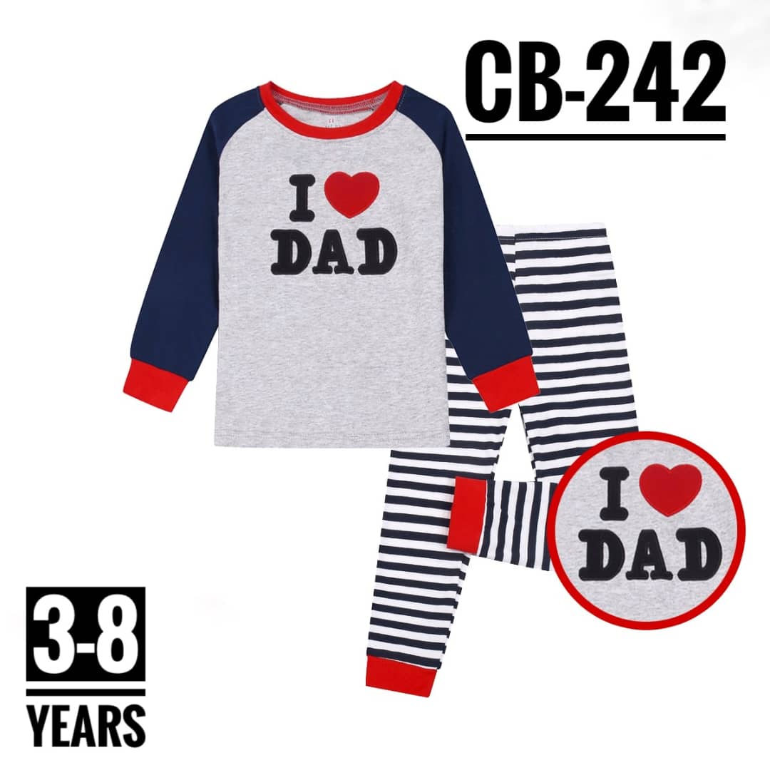 CB-242  I LOVE DAD  AGE 4 PYJAMAS