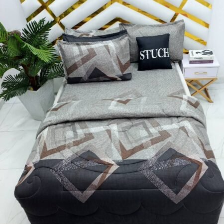 BOX INTERWINE  7/7 BEDSHEET WITH FOUR PILLOW CASES AND DUVET COVER (NO FIBER INSIDE)