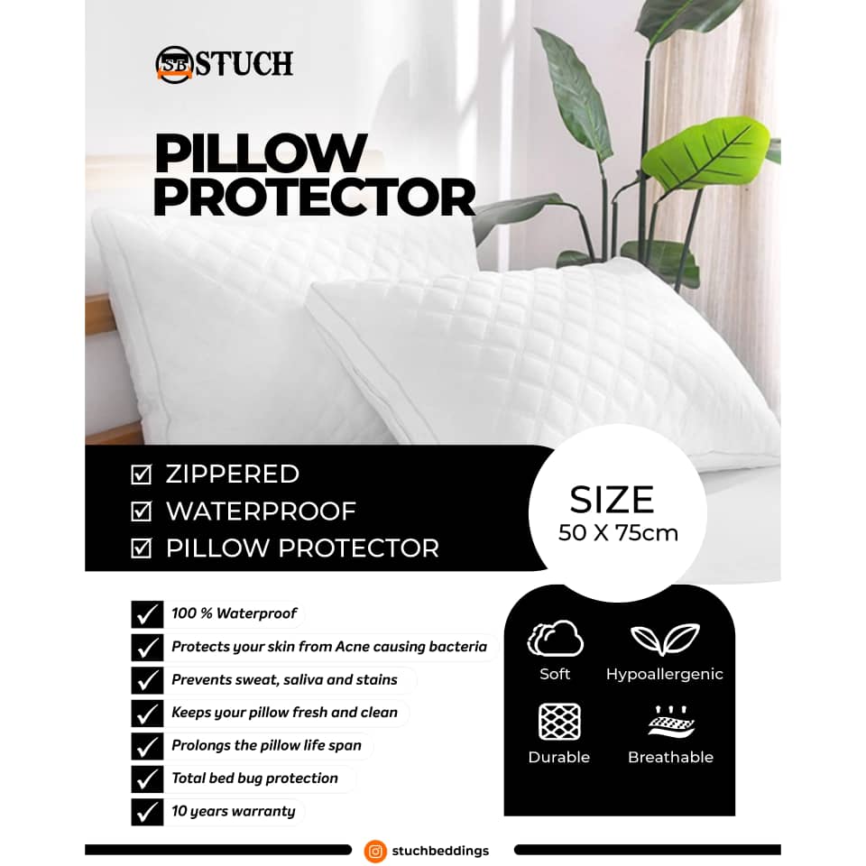 PILLOW PROTECTOR  —  (2 PIECE IN A PACK)