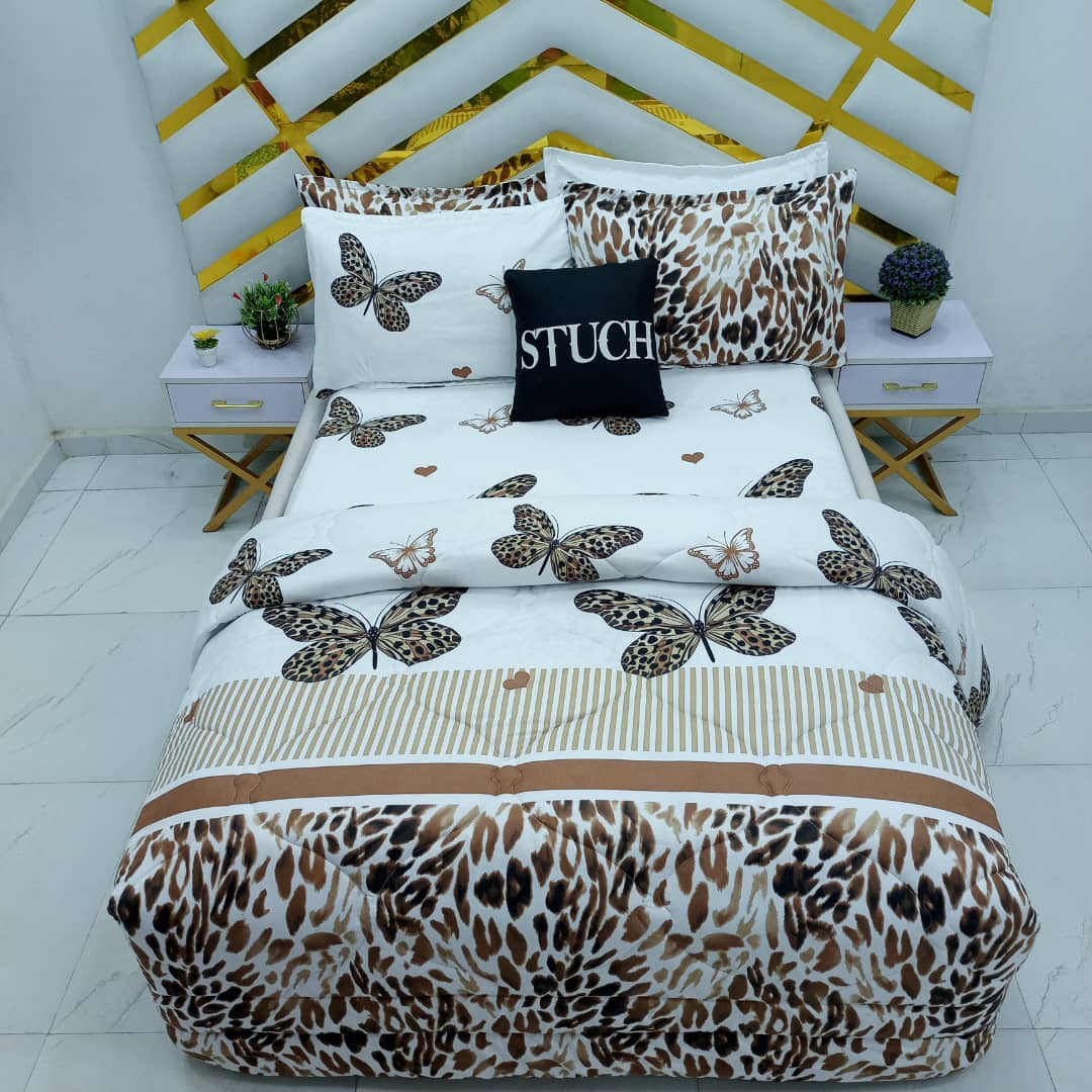 BROWN BUTTERFLY 7/7 DUVET SET