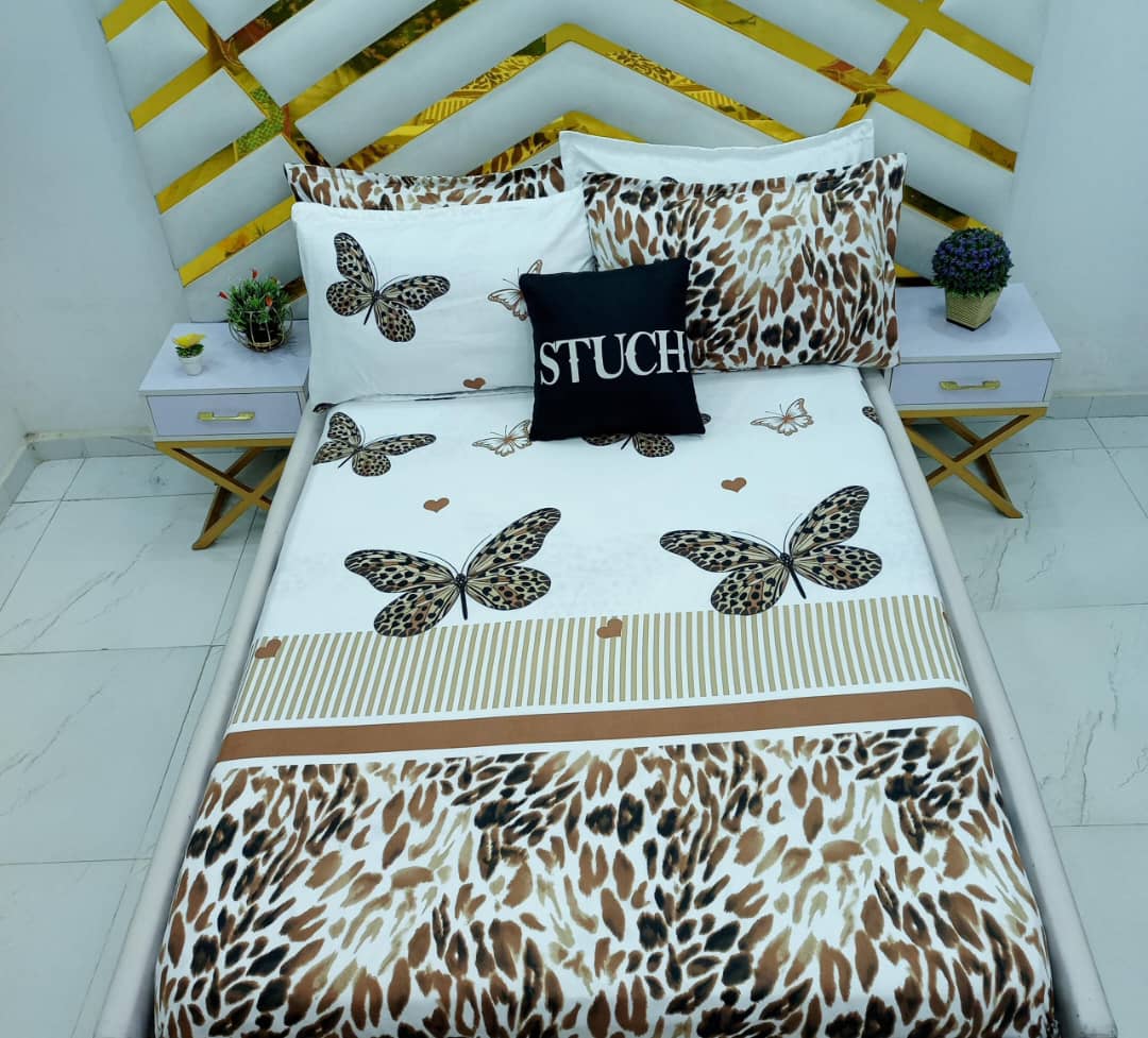 SGL7 BROWN BUTTERFLY  7/7 BEDSHEET