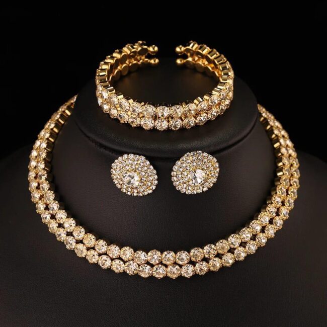 Img 20240903 Wa0004 - Gold Choker Necklace Set (Necklace, Bracelet, Earrings)