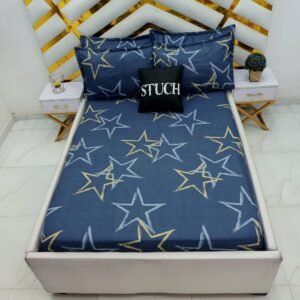 NAVYBLUE STAR 4/6 BEDSHEET