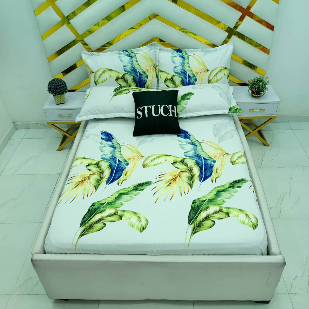 SHL8 GREEN AND YELLOW PASTEL 7/7 BEDSHEET