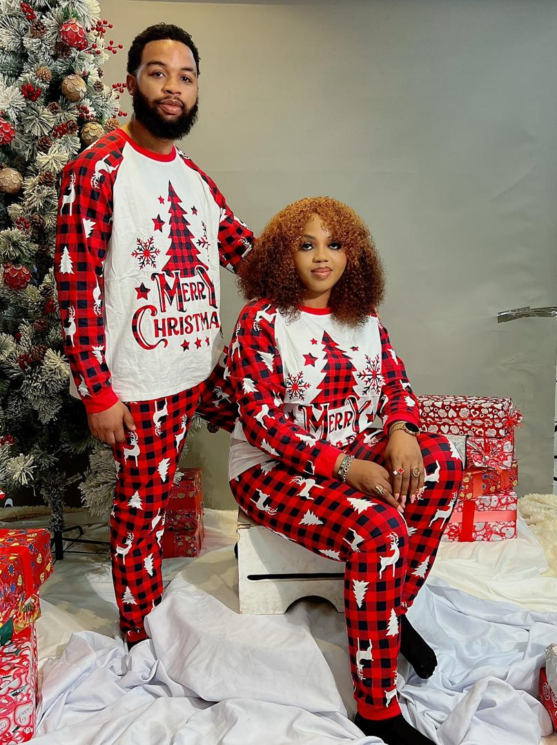 UC-09 XLARGE RED MERRY CHRISTMAS ADULT PYJAMAS (SIZE 16-18)