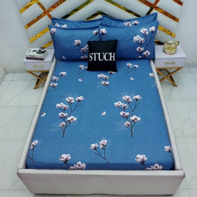 Img 20241017 Wa0025 - Sal1 Blue Flower 7/7 Bedsheet