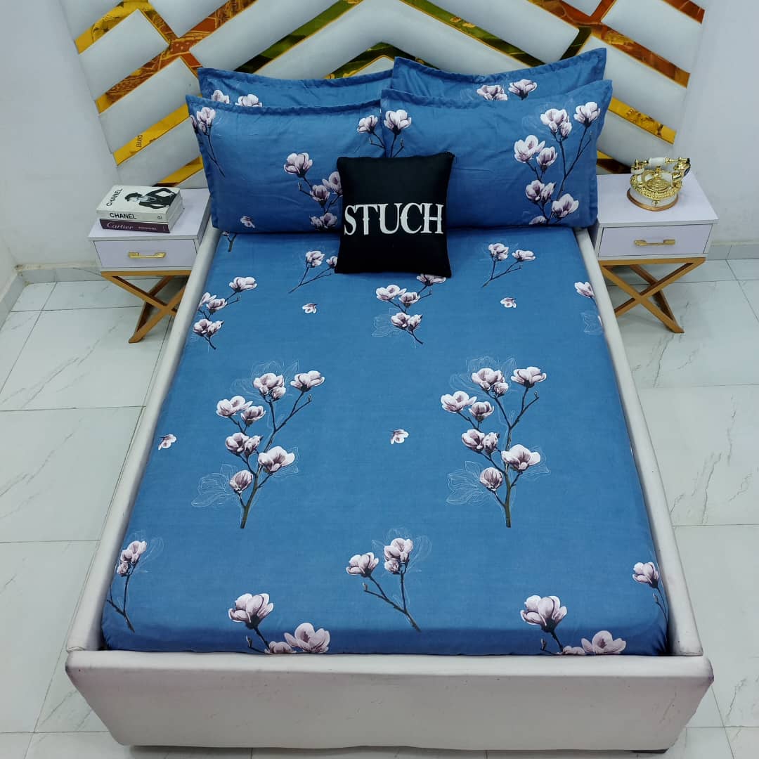 SAL1 BLUE FLOWER 7/7 BEDSHEET