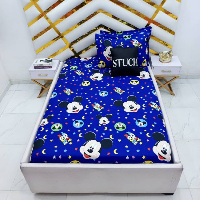 Img 20241025 Wa0003 - Blue Star Mickey 4/6 Bedsheet