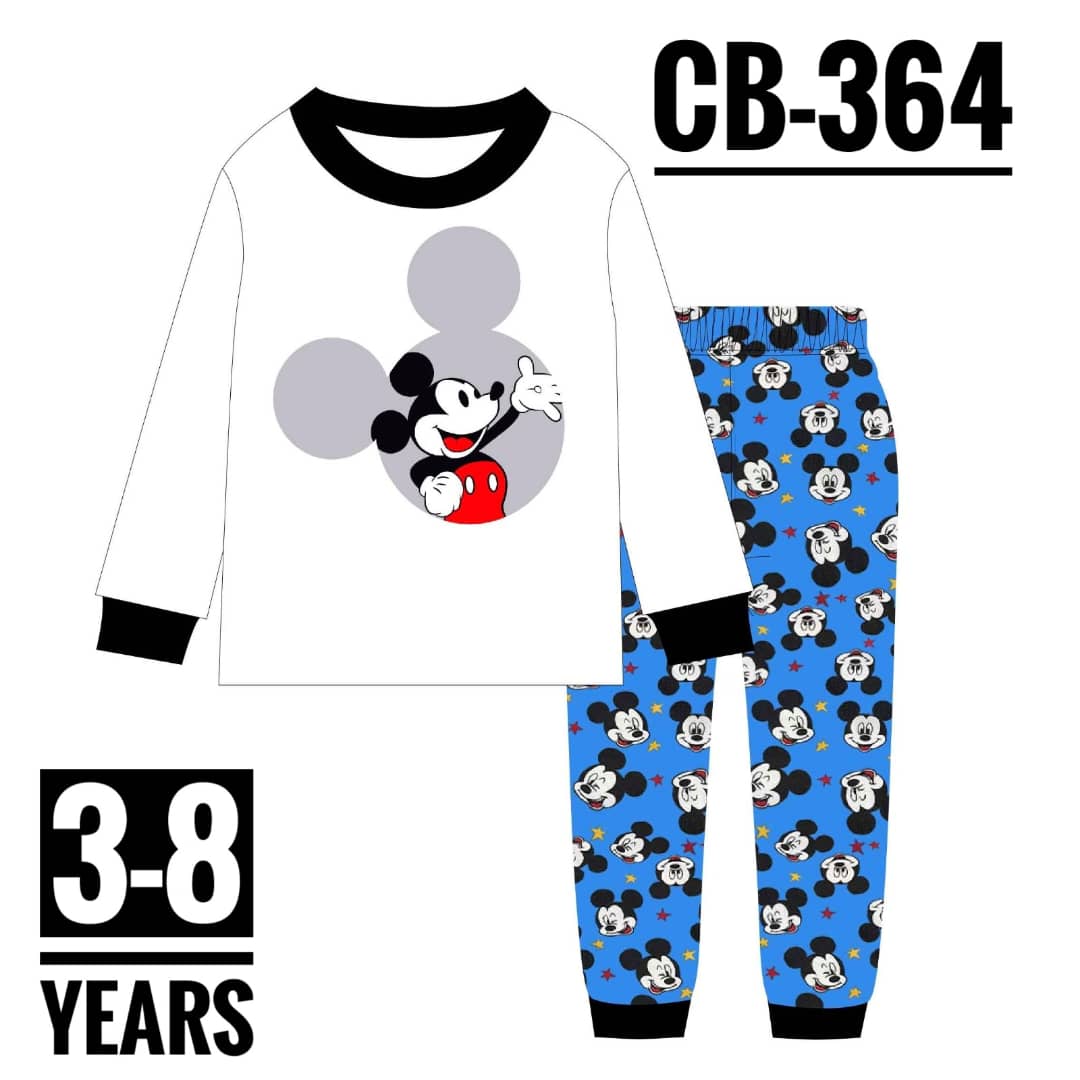 CB-364 WHITE MICKEY AGE 7 PYJAMAS