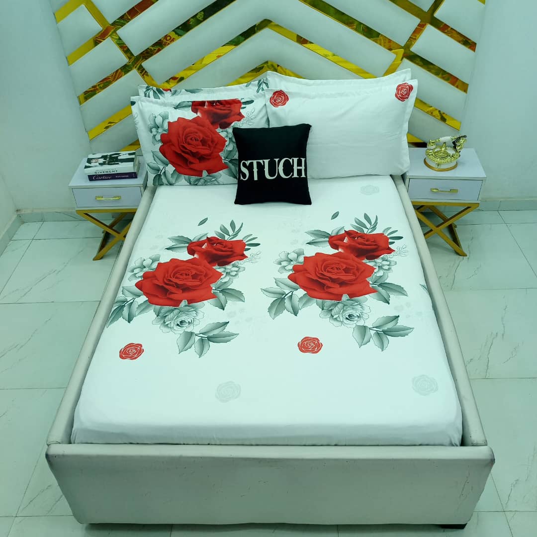 ASH RED ROSE EXTRALARGE BEDSHEET