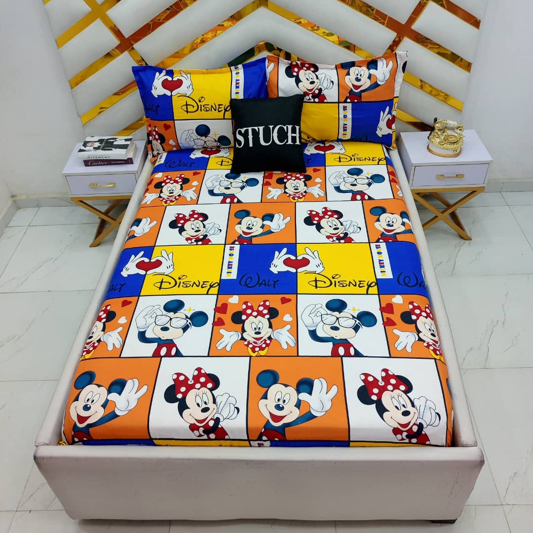 ORANGE MICKEY BOX 4/6 BEDSHEET